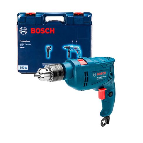 Taladro Percutor Bosch GSB 550 RE 550W 220V con maletín