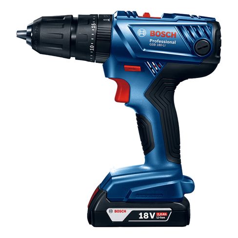 Taladro percutor Bosch GSB 180-LI, 1 batería y maletín