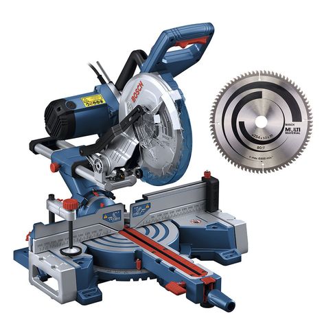 Sierra Ingleteadora telescópica Bosch GCM 254 D 1800W, 1 disco 80D