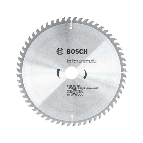 Disco de Sierra Circular Bosch Ecoline ø254x30mm, 60 dientes